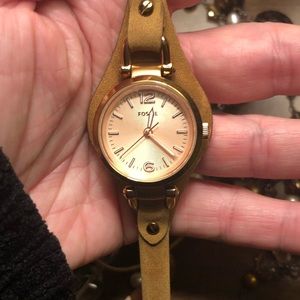 Fossil Watch with new leather band